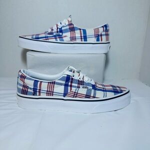 Vans unisex Plaid Sneakers - Red and Blue